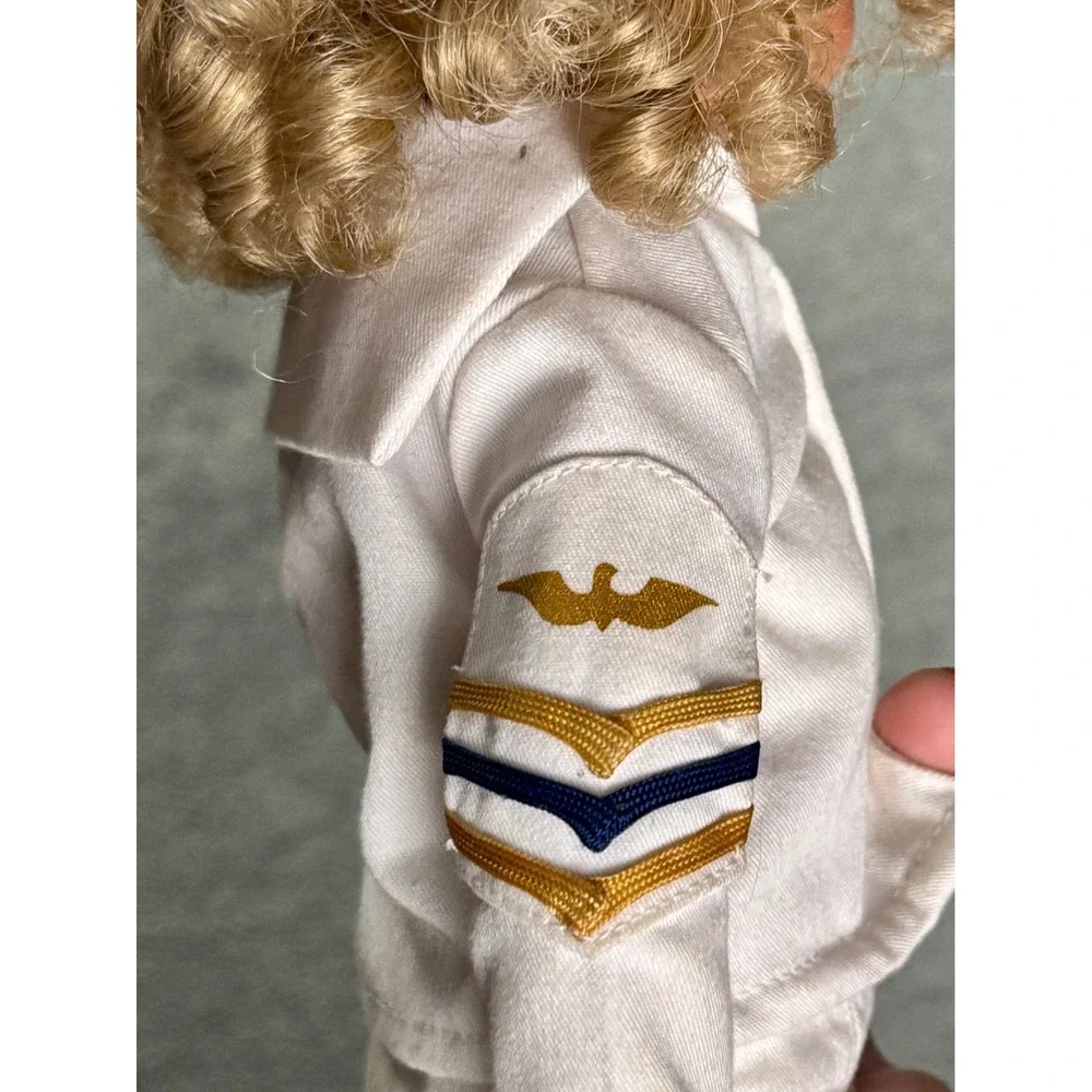 Danbury Mint Shirley Temple Doll Stand Up and Cheer White Pilot Outfit 17 inch